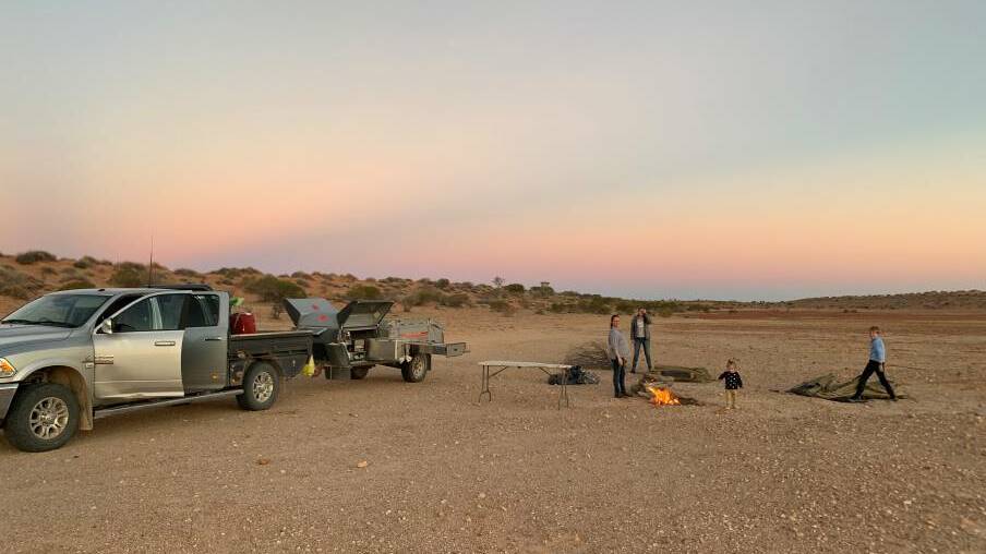 OUTBACK: The Ellis family have been spending time in Birdsville for years including many camping trips.