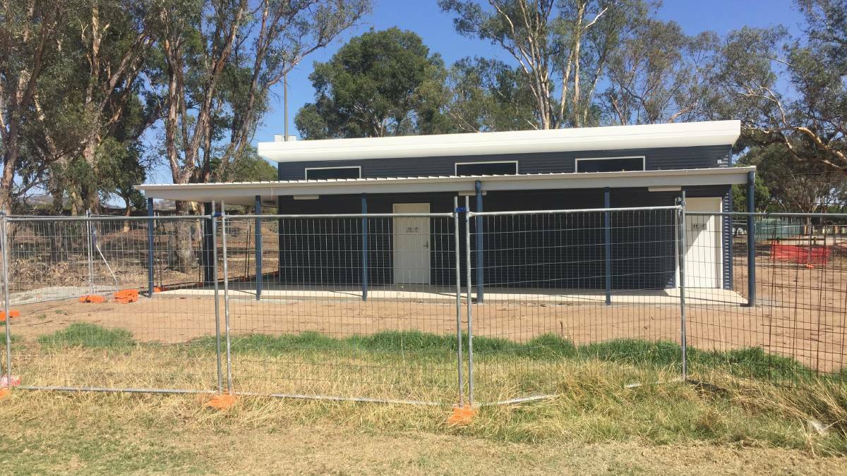 The toilets and changing rooms at West Wodonga's Emerald Oval which received Victorian government funding after being overlooked by for federal cash.