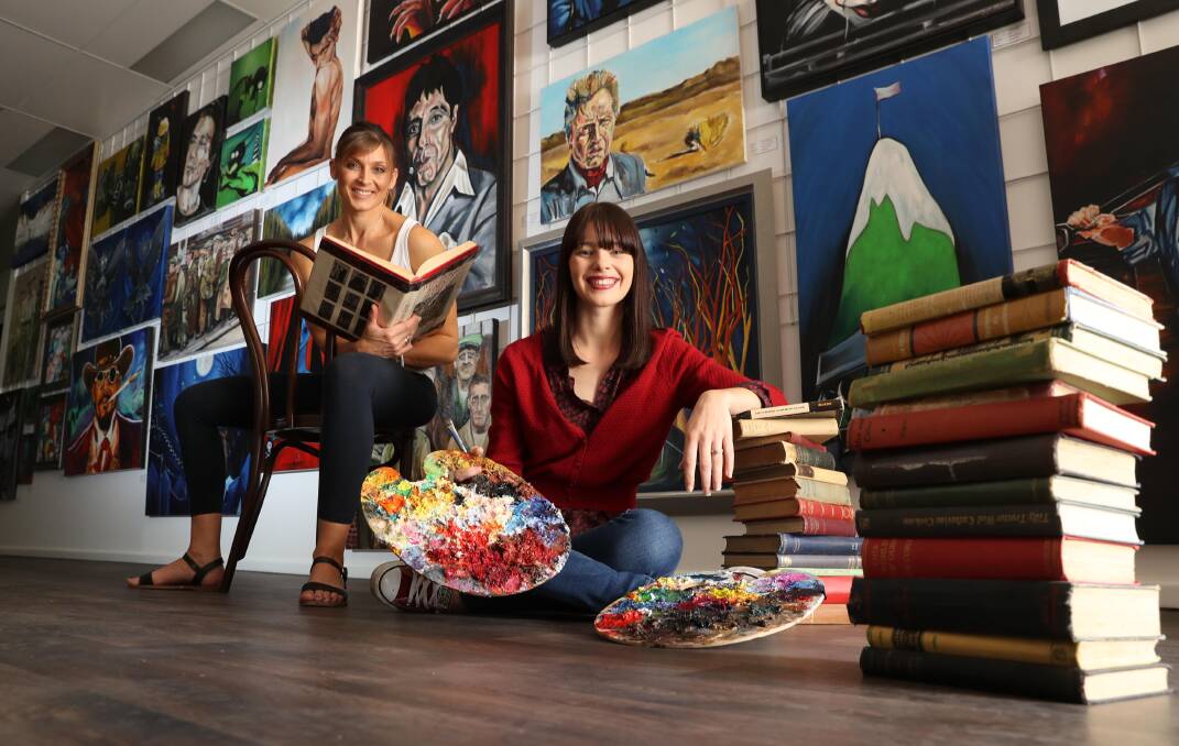 NEW DIGS: In April, mother-daughter duo Vicki Keogh and Tahlia Harrison were settling into Rabbit Books, their new bookstore-meets-art gallery on Johnston Street. Picture: Les Smith