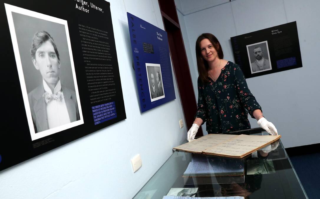 CRIMINAL PAST: Jill Kohlhagen of the CSU Regional Archives sorted through endless pages of historical archives to uncover some of the most engrossing stories of Wagga criminals from days gone by. Picture: Les Smith