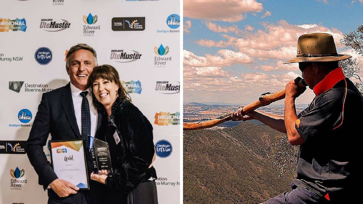 WINNERS: Gavin King and Tania Sibrey of cooking school Foodiam and Mark Saddler of Bundyi Cultural Tours were Wagga's winners at the 2018 Riverina Murray Regional Tourism Awards. Pictures: Supplied