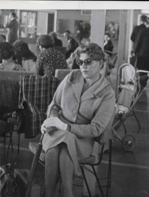 I SPY: Lydia Janovska, who will feature in the exciting new espionage exhibition visiting Wagga next week, photographed at a Sydney airport in 1960. Picture: National Archives of Australia