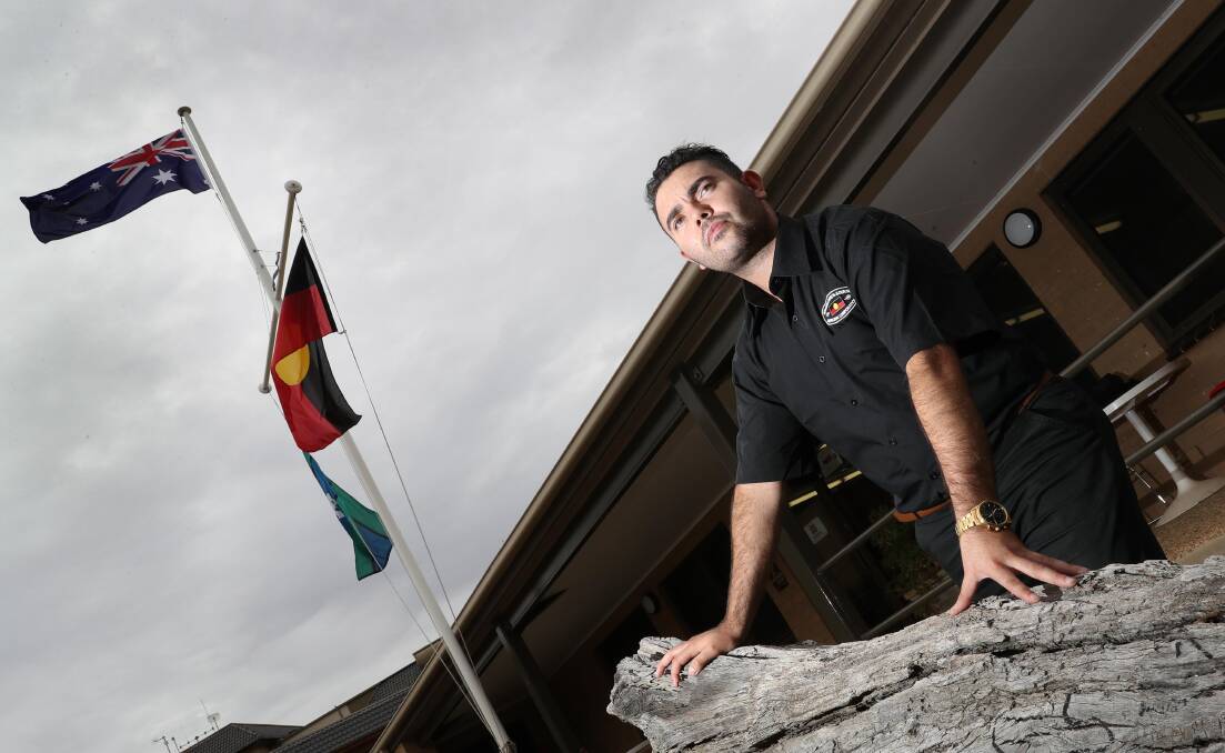 LEADER: Proud Wiradjuri man Ellerey Harris says he hopes he can inspire other young Indigenous Australians to finish school and pursue further study. Picture: Les Smith
