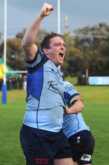 CELEBRATION: Matt Meggison added another Waratahs premiership to his resume after the thrilling 28-25 win at Conolly Rugby Comple. Pictures: Laura Hardwick