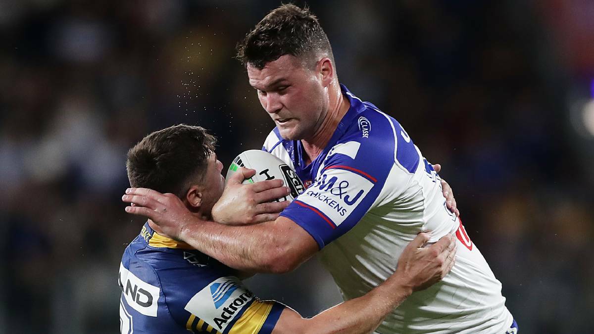 IN THE FAMILY: Joe Stimson playing for the Bulldogs this season followed his father Peter and uncle Mark's footsteps to play in the NRL.