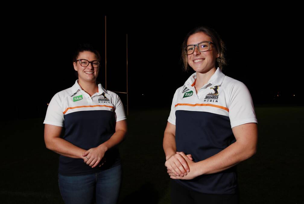 SET FOR TAKEOFF: Harriet Elleman and Apryll Green will take Melbourne Rebels on Saturday when the ACT Brumbies kick start a new-look Super W season. Picture: Les Smith