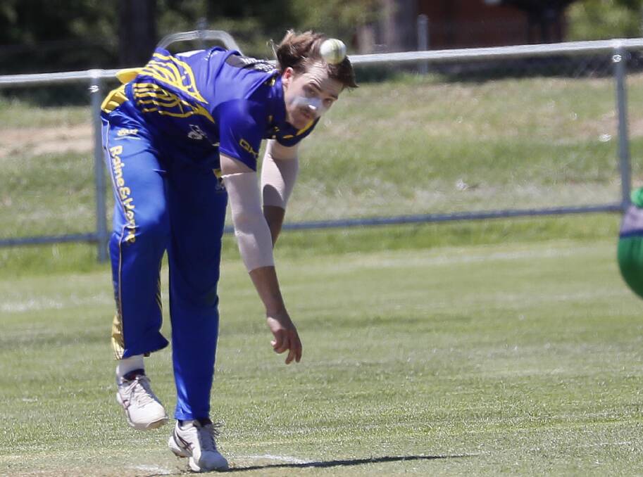 STARR OF THE SHOW: Hamish Starr produced a double wicket maiden to help Wagga Sloggers to a narrow win over Murrumbidgee Rangers on Sunday.
