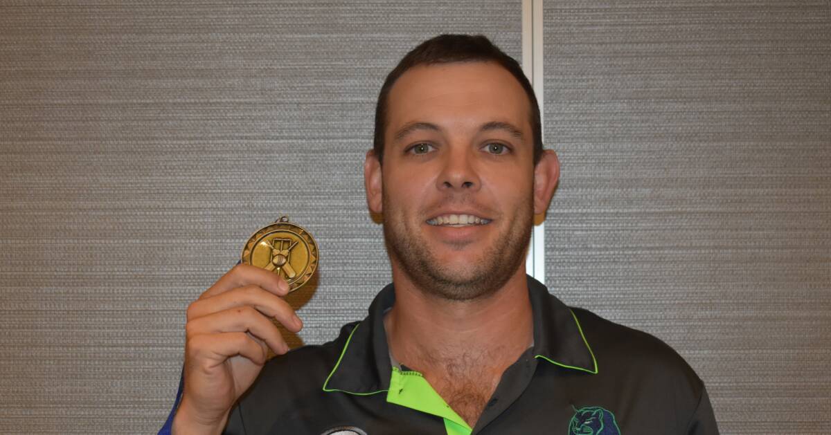 AMAZING FEAT: Wagga City all-rounder Jon Nicoll won a sixth Brian Lawrence Medal on Wednesday night. Picture: Courtney Rees