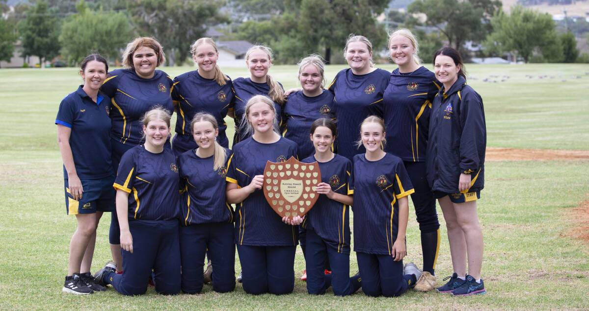 BACK ON TOP: Kooringal High School celebrates their Katrina Powell Shield success after a thrilling win over Wagga High School on Tuesday. Picture: Madeline Begley