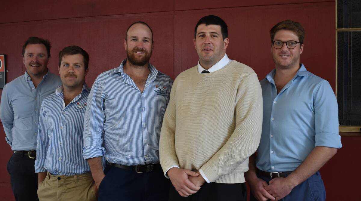 LEADERSHIP GROUP: Sam Palmer, Tony Ritchie, Michael Davis,
Angus Stevenson and Will Arnott form the Waratahs
coaching structure for 2020. Picture: Courtney Rees