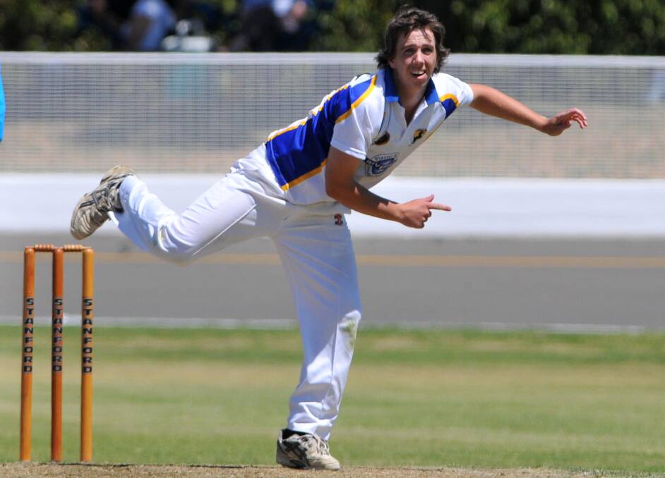 FLASHBACK: Keenan Hanigan bowling for Kooringal Colts in 2013.