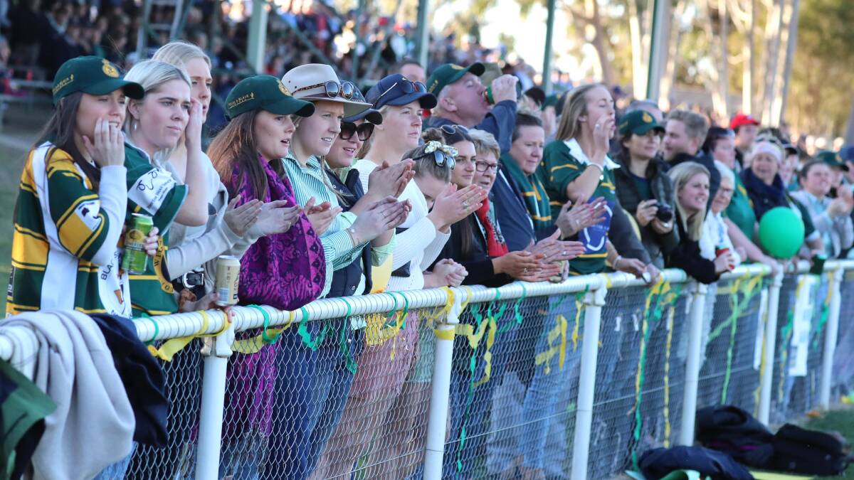 Part of the Ag College crowd at Conolly Rugby Complex on Saturday.