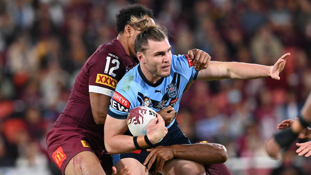 ONE MORE GOAL: Young junior Angus Crichton is looking to help NSW to a State Of Origin clean sweep after returning for the Blues to wrap up the series victory last month. Picture: Getty Images