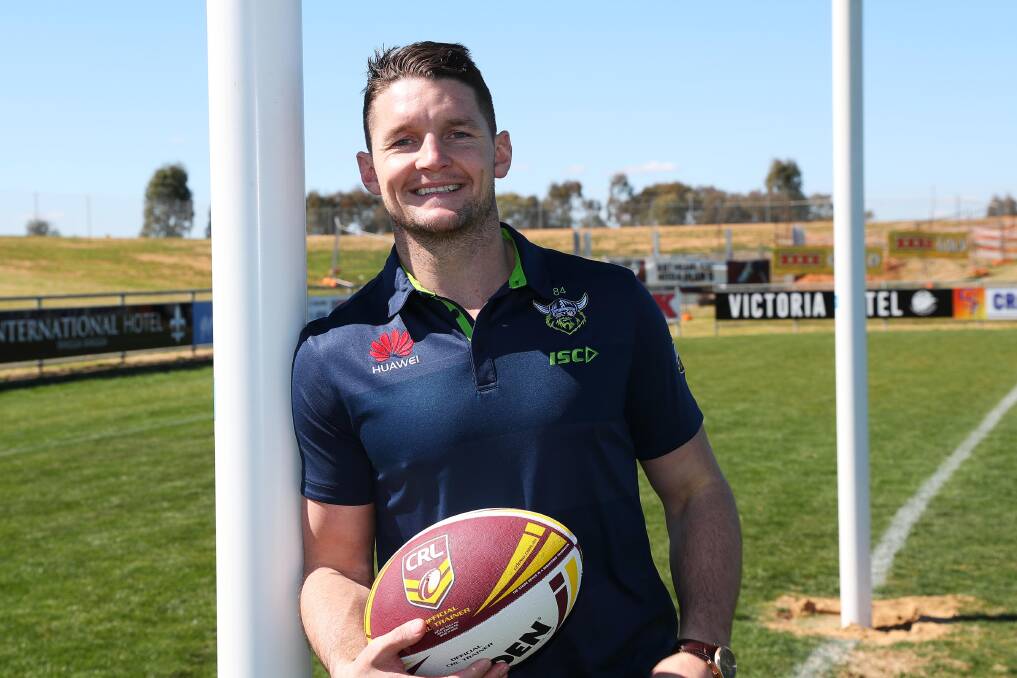 SPREADING THE GAME: Injured Canberra Raiders captain Jarrod Croker is looking forward to being back on deck for the NRL game at Equex Centre next year. Picture: Emma Hillier