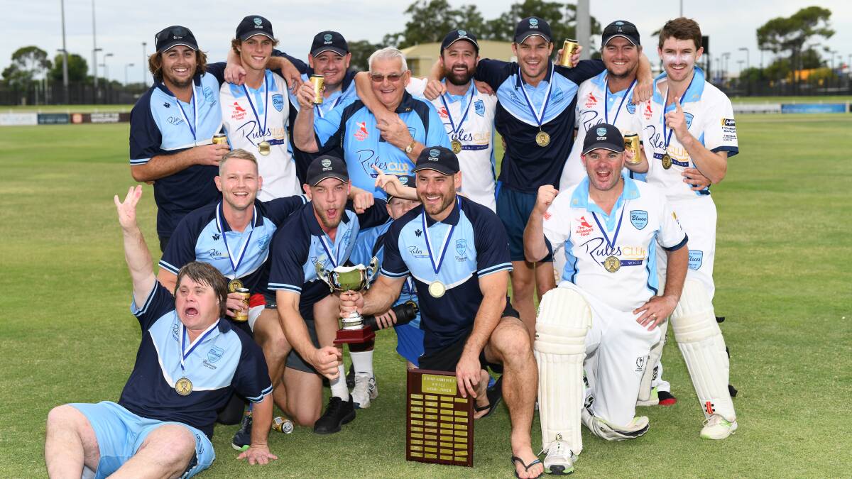 SWEET SUCCESS: South Wagga celebrate as they ended their run of outs in grand finals with a three-wicket win over Wagga City on Sunday.