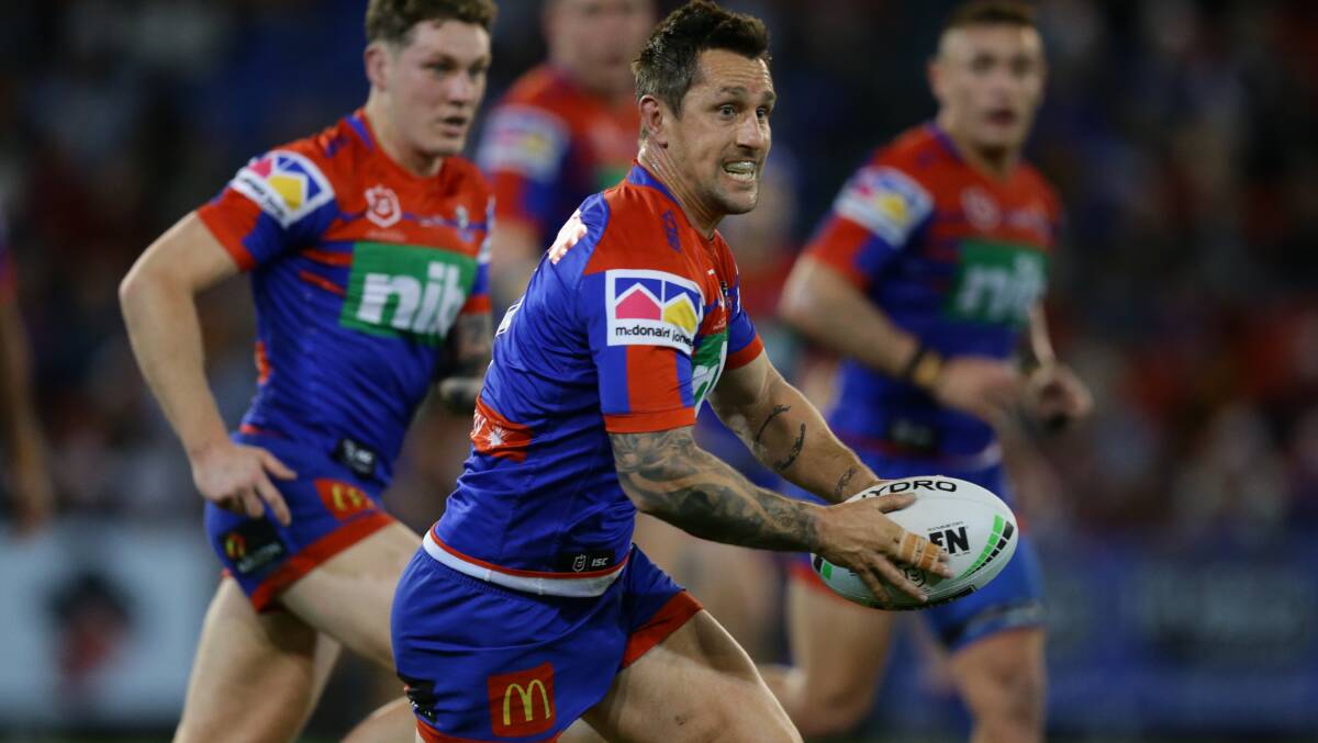 STAR ATTRACTION: Mitchell Pearce and the Newcastle Knights will tackle Canberra Raiders at Equex Centre on April 18. Picture: Jonathan Carroll