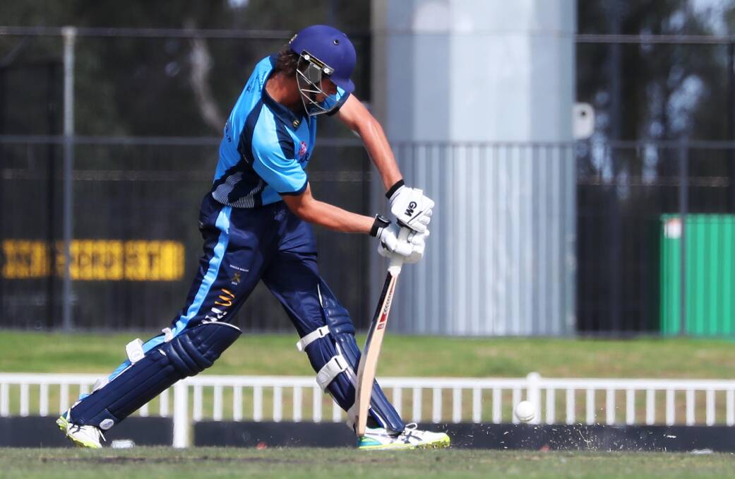 MUCH NEEDED: Blake Harper, pictured batting against Lake Albert on Saturday, played two important innings as South Wagga picked up two wins for the weekend. Picture: Emma Hillier