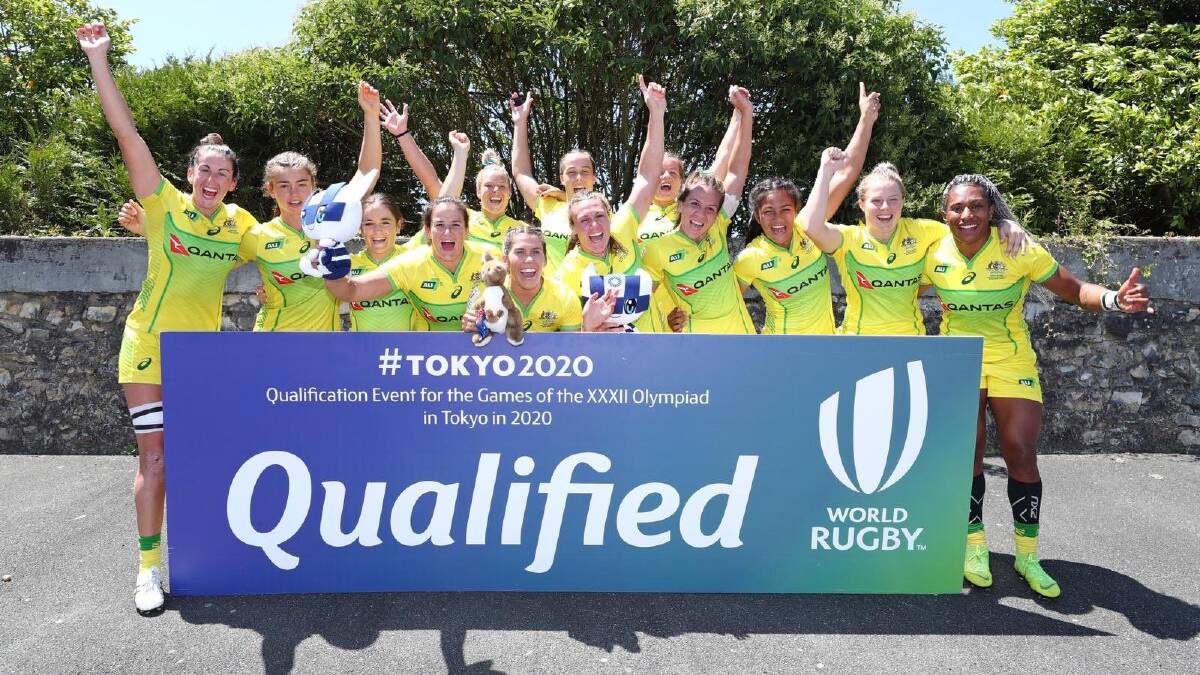 Australia celebrates after qualifying for the Olympics Games in Tokyo next year.