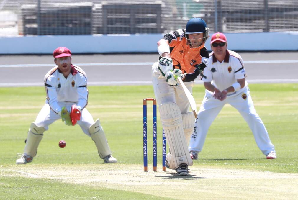 RUNS THERE: Opener Marcus Sevior flicks a ball off his pads during Wagga RSL's clash with Lake Albert at Wagga Cricket Ground on Saturday. Picture: Les Smith