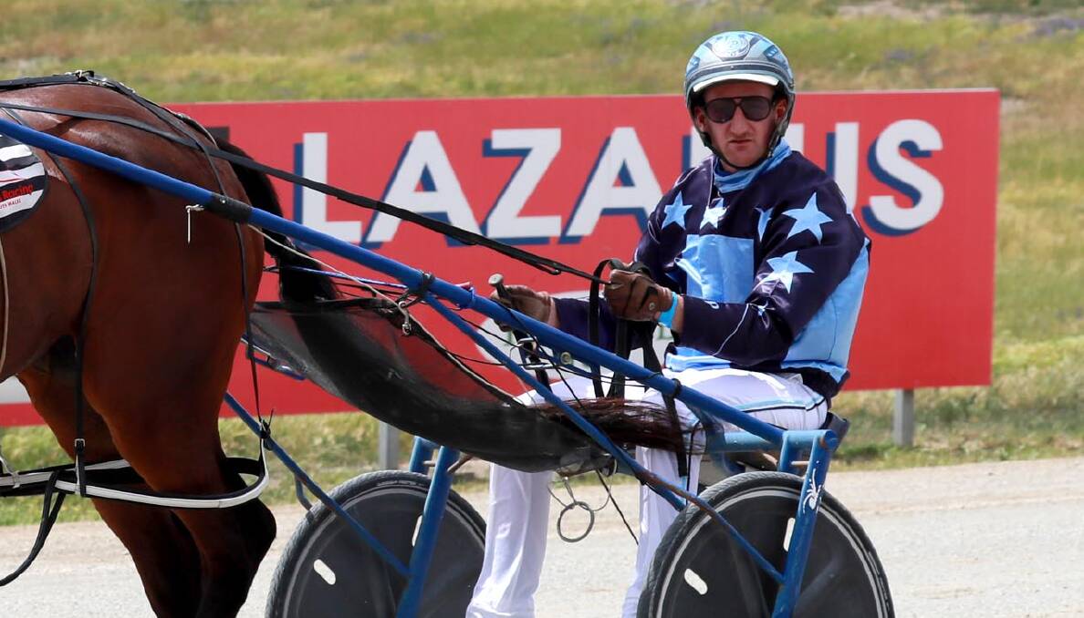 BIG HAND: Jackson Painting is looking to add to his lead in the Southwest and Riverina drivers' premiership at Wagga on Friday. Picture: Les Smith