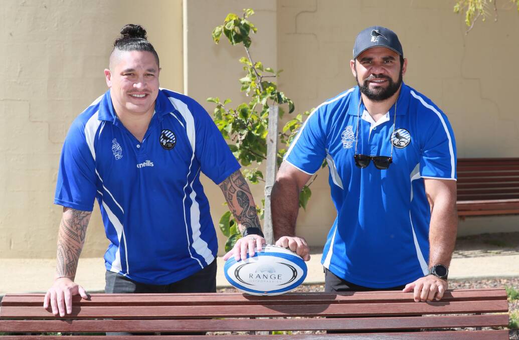 TITLE TO DEFEND: Wagga City's Adam Mokotupu and Ben Schreiber are looking to kick start their Southern Inland season with a win over CSU at Beres Ellwood Oval on Saturday. Picture: Les Smith