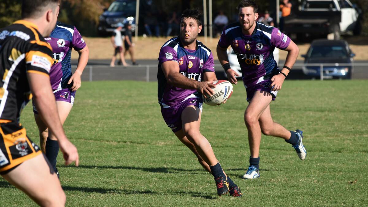 BIG MOMENT: A late play from Nathan Rose helped Southcity to a 28-22 win over Gundagai in the grand final rematch on Sunday. Picture: Courtney Rees