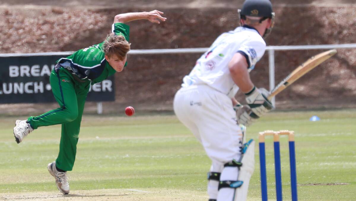 KEY PLAYER: Louis Grigg picked up four wickets for Wagga City before surviving the last ball to help them into the grand final. Picture: Les Smith