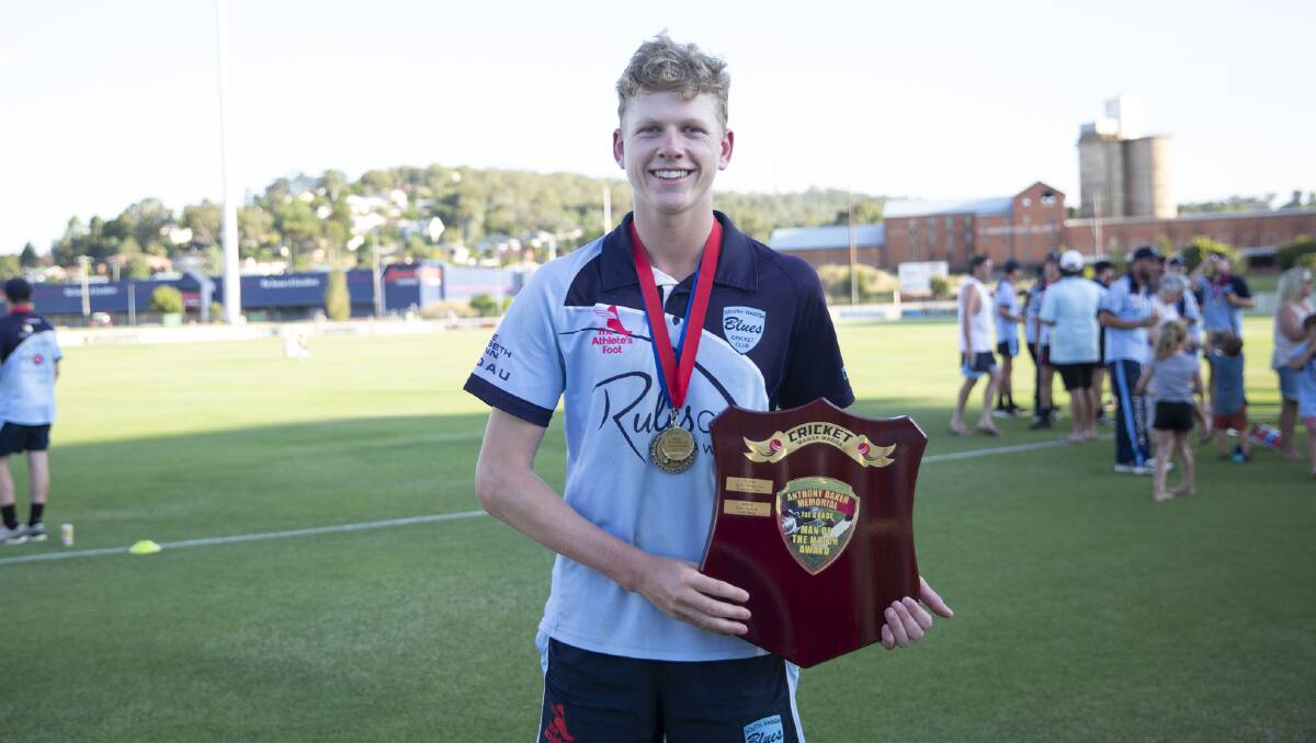 BIG EFFORT: Jake Scott won the Anthony Baker Memorial Medal after top scoring for South Wagga in their grand final victory over Wagga City on Saturday. Picture: Madeline Begley