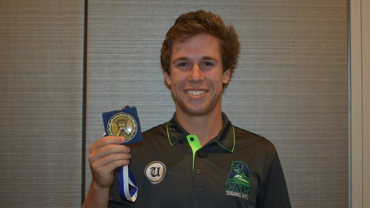 YOUNG GUN: Wagga City's Max Harper ended teammate Jon Nicoll's run of four straight Brian Lawrence medals when he was crowned Wagga's best cricketer in March.