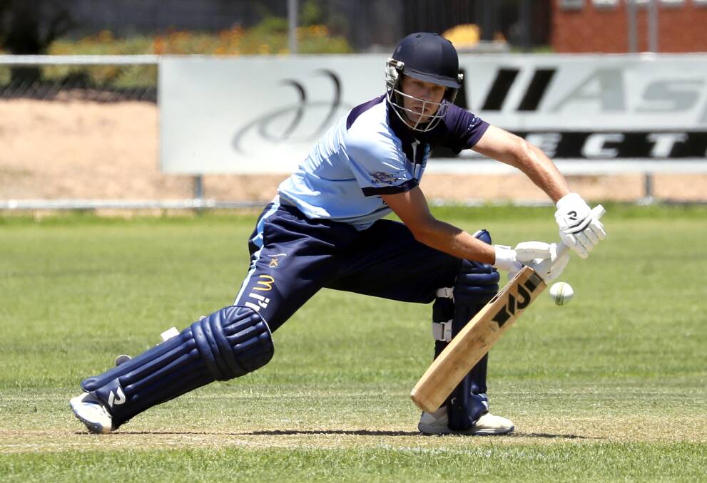 TAKING CHARGE: Jake Scott was the last man out for South Wagga as he made 86 opening the batting in their win over Kooringal Colts on Saturday. Picture: Les Smith