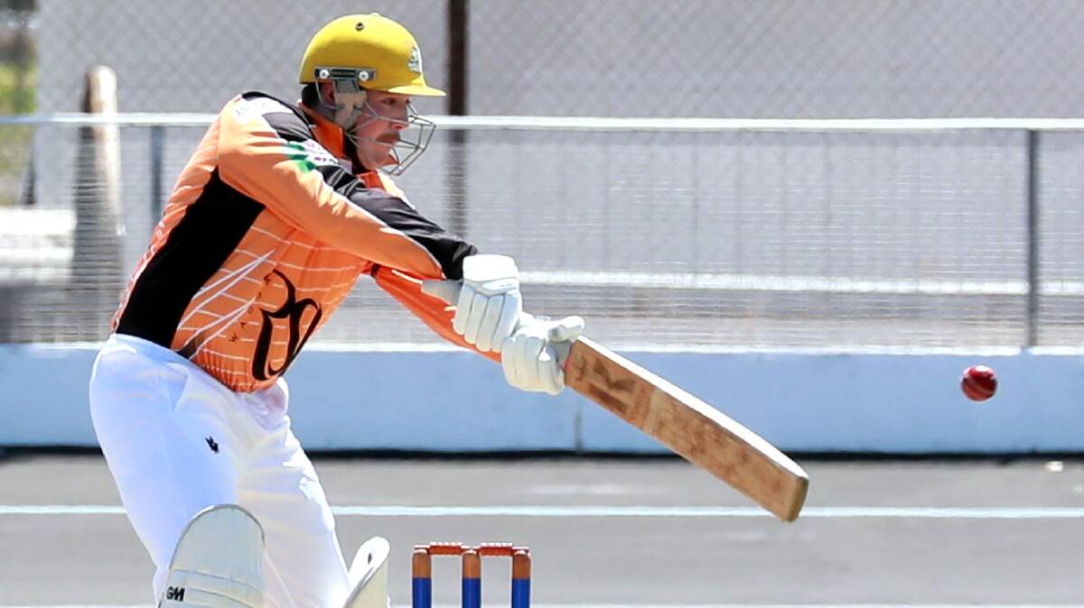 Ethan Perry batting for Wagga RSL earlier this year.