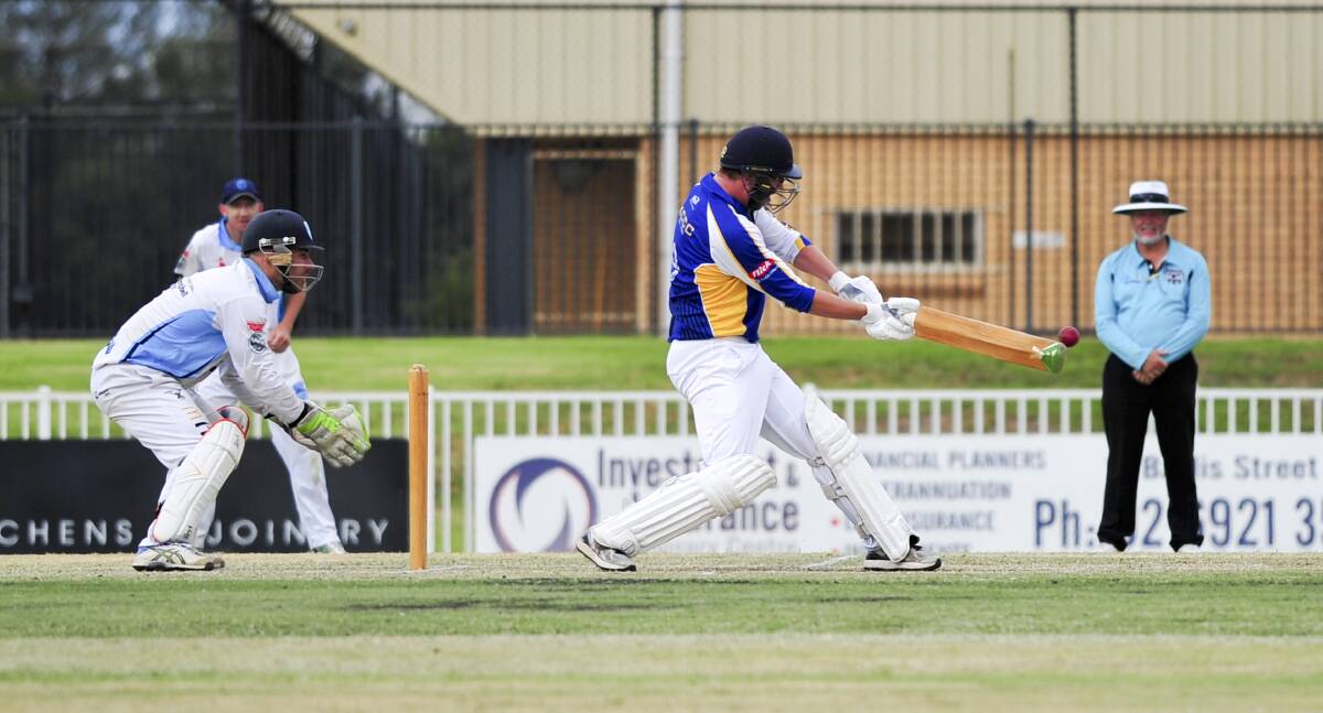 RUNS THERE: Sam Whitfield made 72 as Kooringal fell 73 runs short of downing South Wagga and making it to the Wagga Cricket grand final on Sunday.
