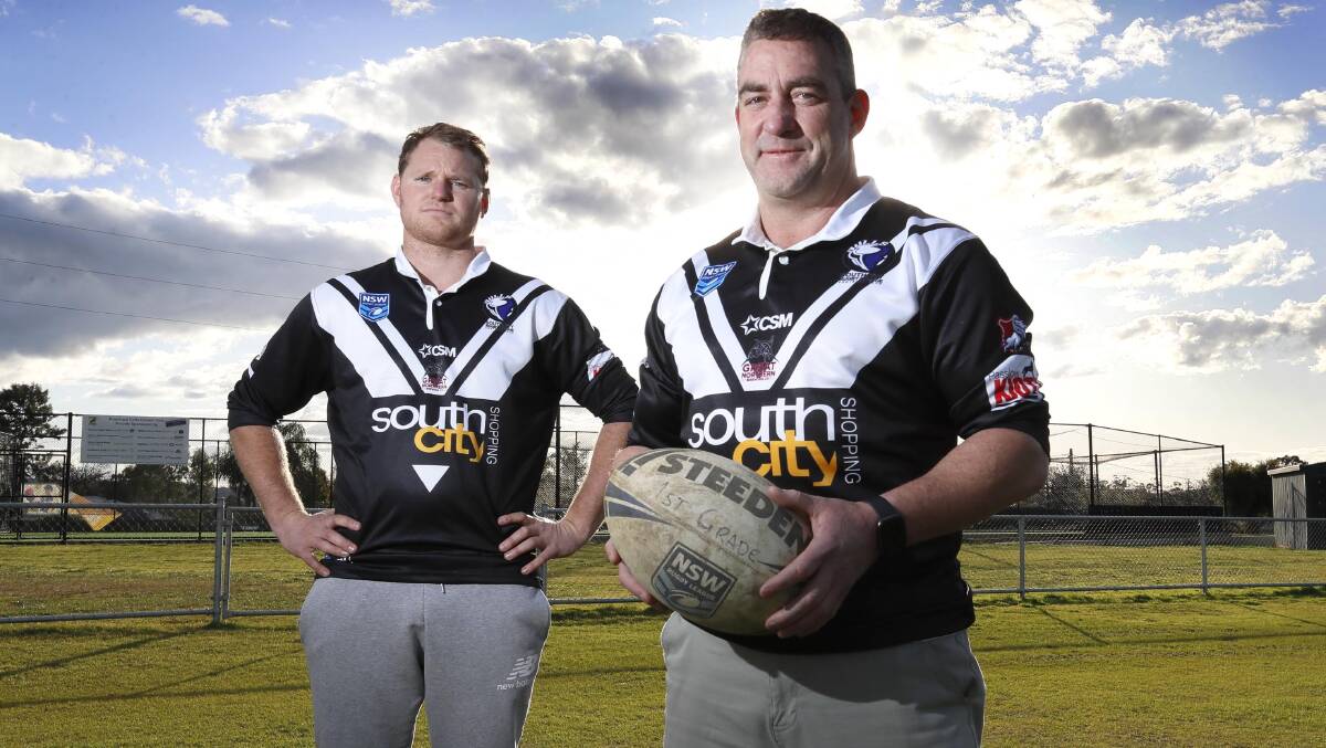 JUST LIKE OLD TIMES: Magpies product Tim Hurst and Matt Ward will line up in a familiar look for Southcity's clash with Tumut on Sunday. Picture: Les Smith