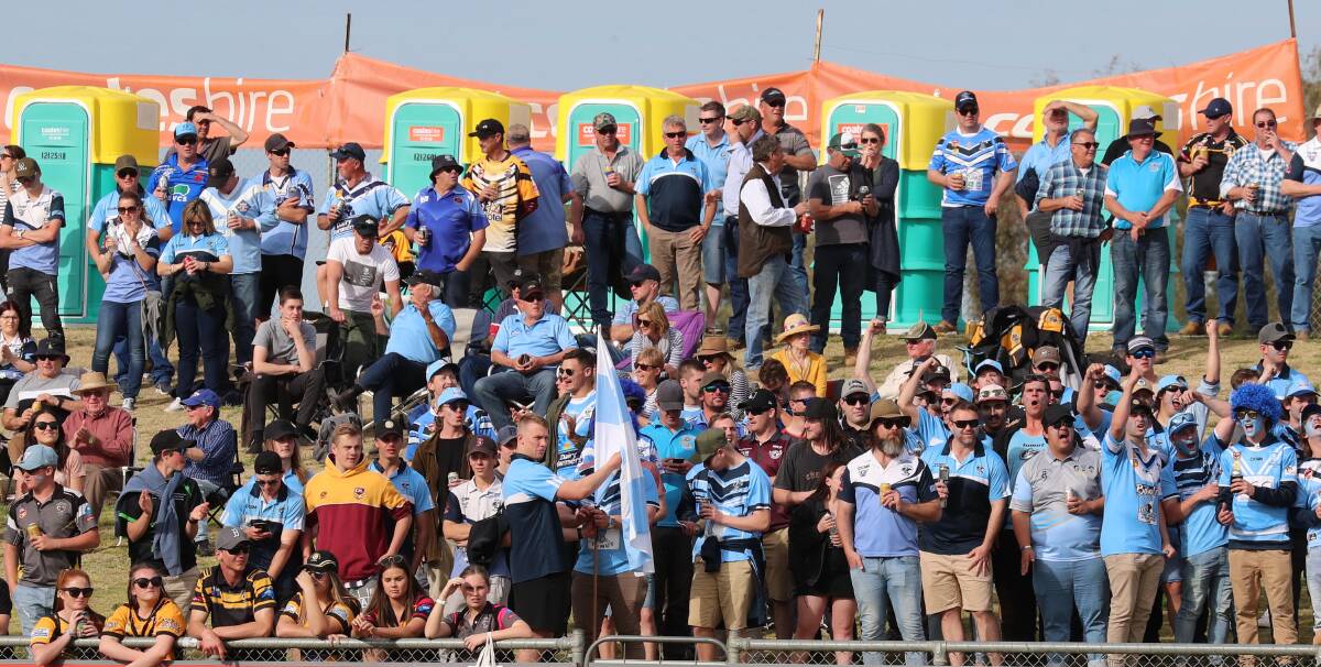 NO STANDING ALLOWED: Part of the mass of Tumut supporters at last year's grand final. Due to COVID safety requirements spectators need to be seated on September 27.