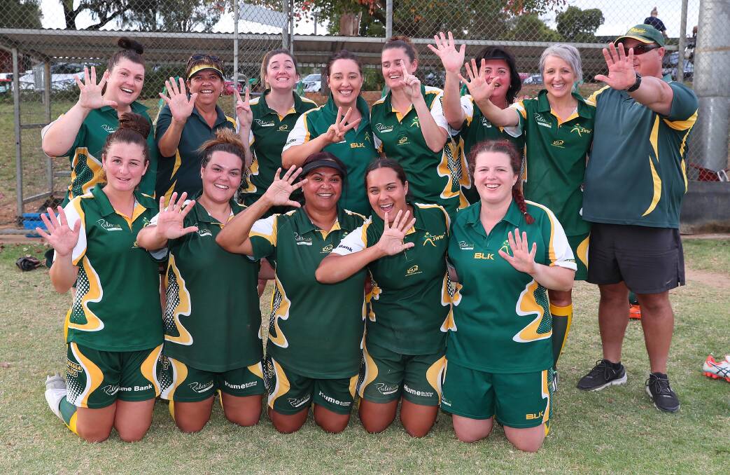 HIGH FIVE: South Wagga Warriors made it five straight Wagga softball titles in March with a tight win over Turvey Park.