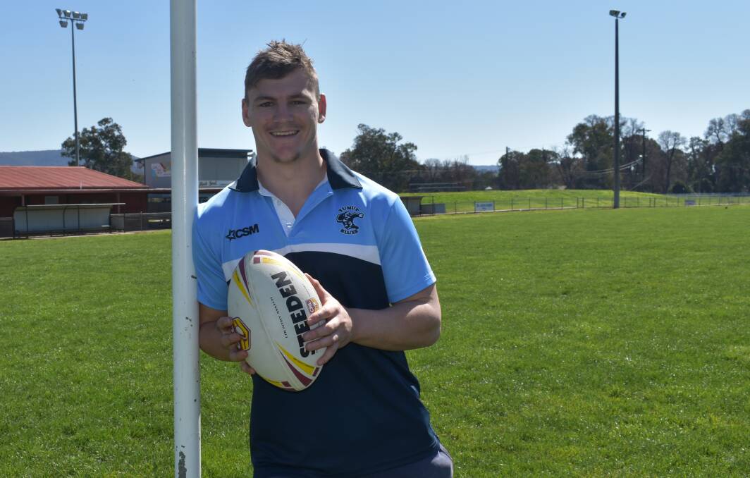 ROOKIE CHANCE: Tumut centre Brayden Draber is looking to win a grand final at his first attempt when the Blues tackle Southcity at Equex Centre on Sunday. Picture: Courtney Rees