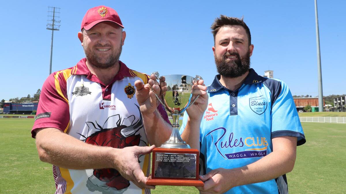 ON THE LINE: Lake Albert captain Kurt Robertson and South Wagga coach Joel Robinson are out to win the Larkins, Mumford and Rogers Cup.