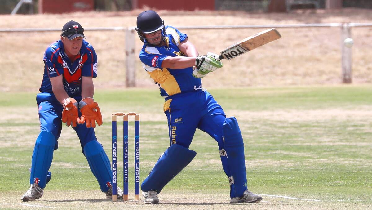 POWER HITTING: Andrew Dutton top scored for Kooringal Colts in their loss to St Michaels on Saturday. Picture: Les Smith