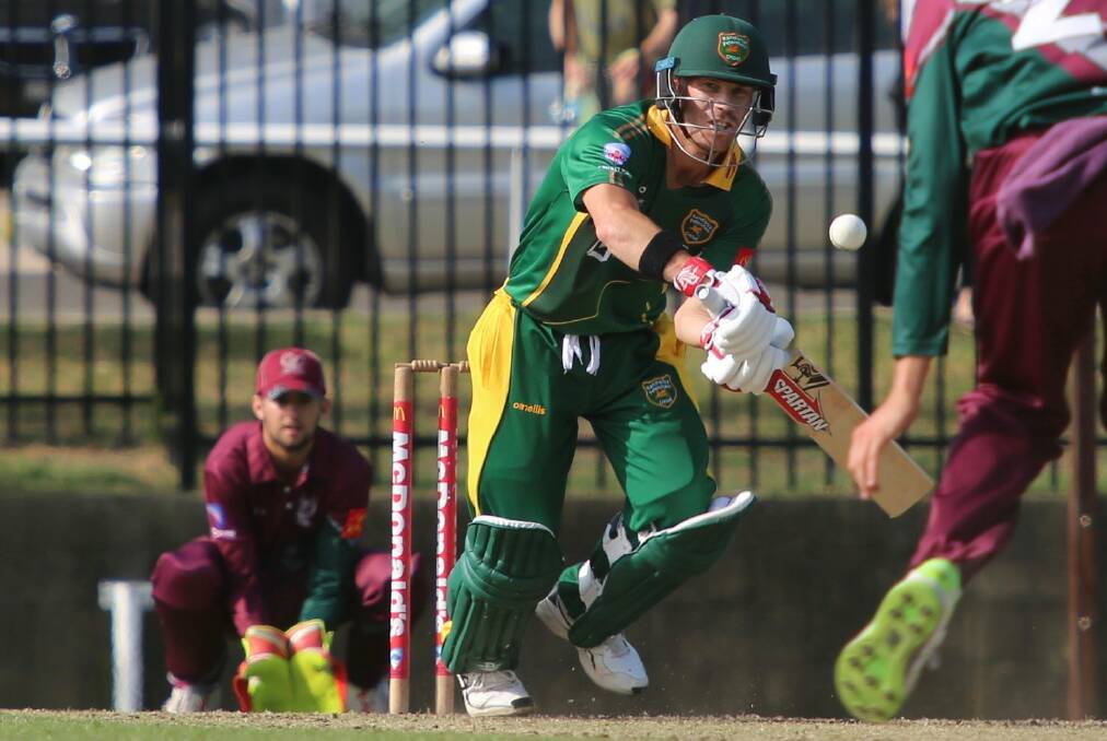 Wagga's Josh Staines keeping wicket in Gordon's Twenty20 Cup win over David Warner's Randwick Petersham on Sunday.