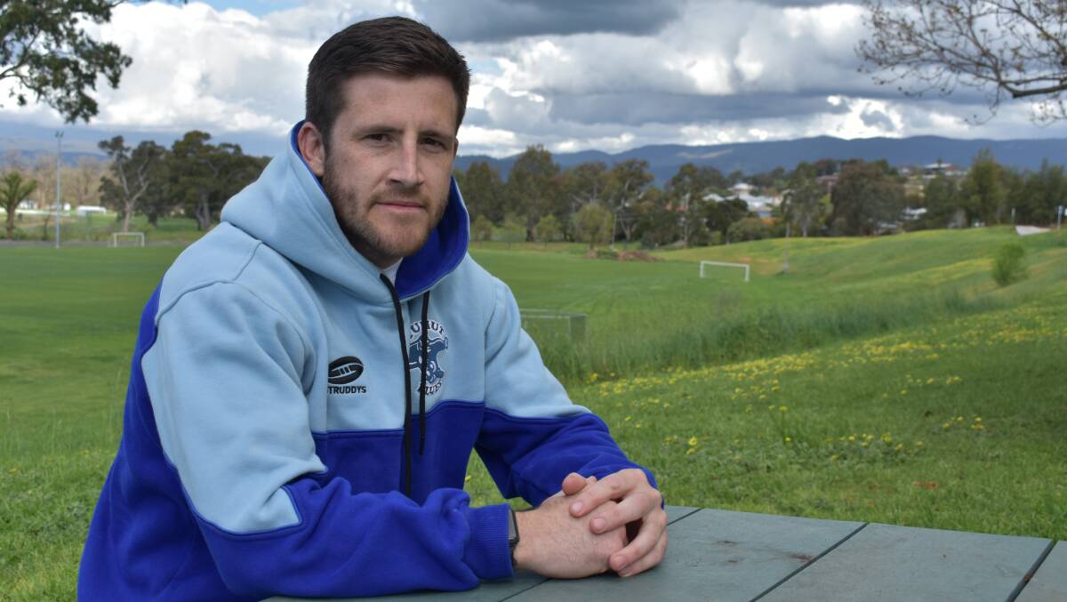 BACK IN ACTION: Tumut co-coach Lachlan Bristow returns from suspension to tackle Gundagai in the Group Nine grand final on Sunday. Picture: Courtney Rees