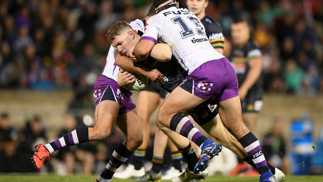 DREAM DEBUT: Liam Martin made his NRL debut for Penrith in their 32-2 loss to Melbourne last month.