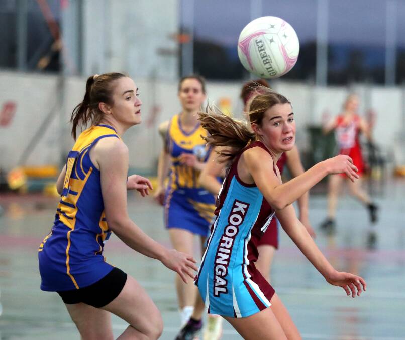 Eliza Kelly chases after the ball for Kooringal during her team's win over Turvey Park.