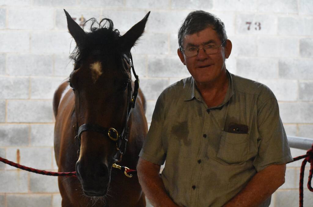 Graham Heath with Hesastar after the three-year-old provided him with his first training win in over 30 years on Tuesday.