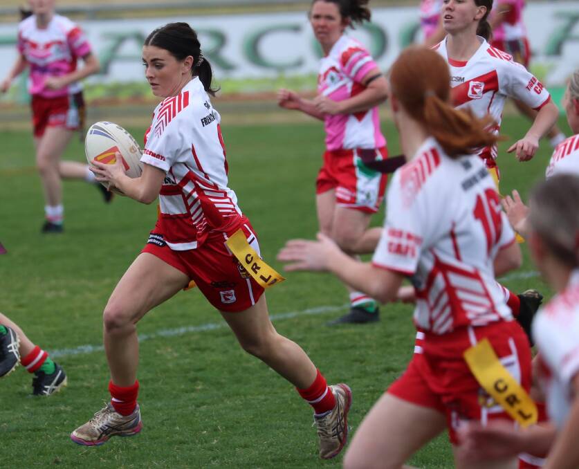 IN THE CLEAR: Bree Madden scored a crucial try as Temora continued their winning start to the season against Brothers on Sunday. Picture: Les Smith