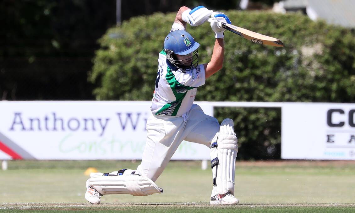 CLASS ACT: Jon Nicoll scored unbeaten half centuries in both Wagga City's matches over the weekend. He and Ben Turner helped the Cats to a draw with South Wagga on Saturday. Picture: Emma Hillier