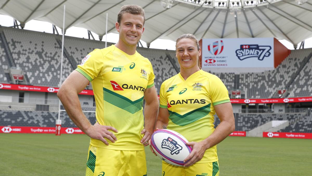 READY TO FIRE: Aussie captains Nick Malouf and Sharni Williams expect a big Sydney sevens this weekend. Picture: Mike Lee - KLC fotos for World Rugby