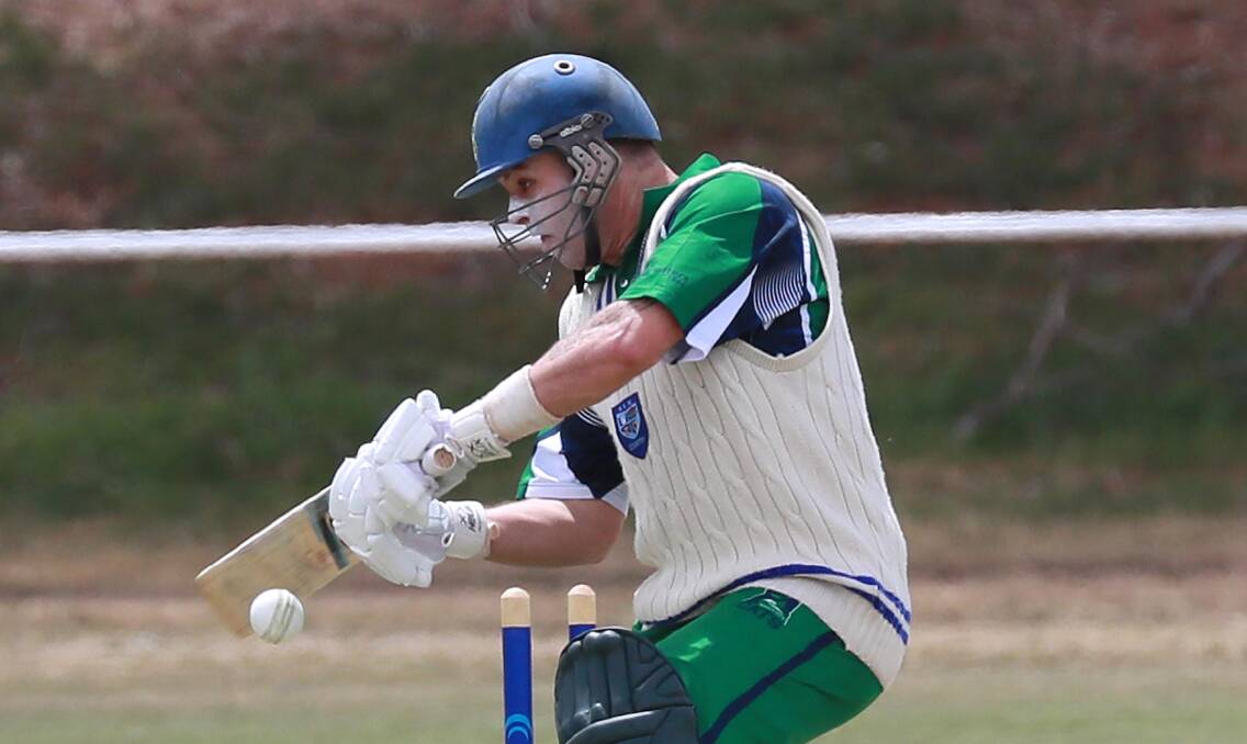 STAR DISPLAY: Jon Nicoll finished unbeaten on 71 to help Wagga City to a comfortable win over St Michaels at McPherson Oval on Saturday. Picture: Les Smith