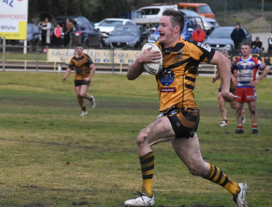 Dane O'Hehir crossed for a double in Gundagai's win over Young on Sunday.