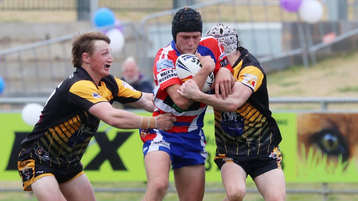 Nic Hall in action for Young in last year's Weissel Cup grand final. He's is back with his hometown club for 2020.