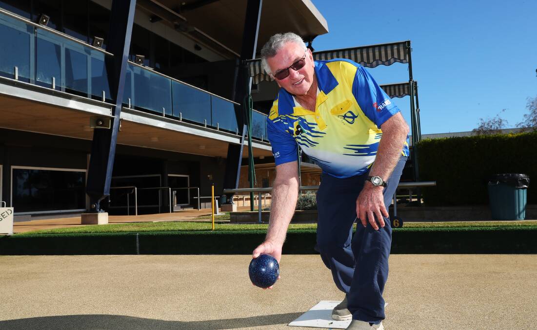 ROLL UP, ROLL UP: Wagga RSL president Max Sanbrook on the club's greens which have been opened to allow for socially-distanced roll ups due to the coronavirus crisis. Picture: Emma Hillier
